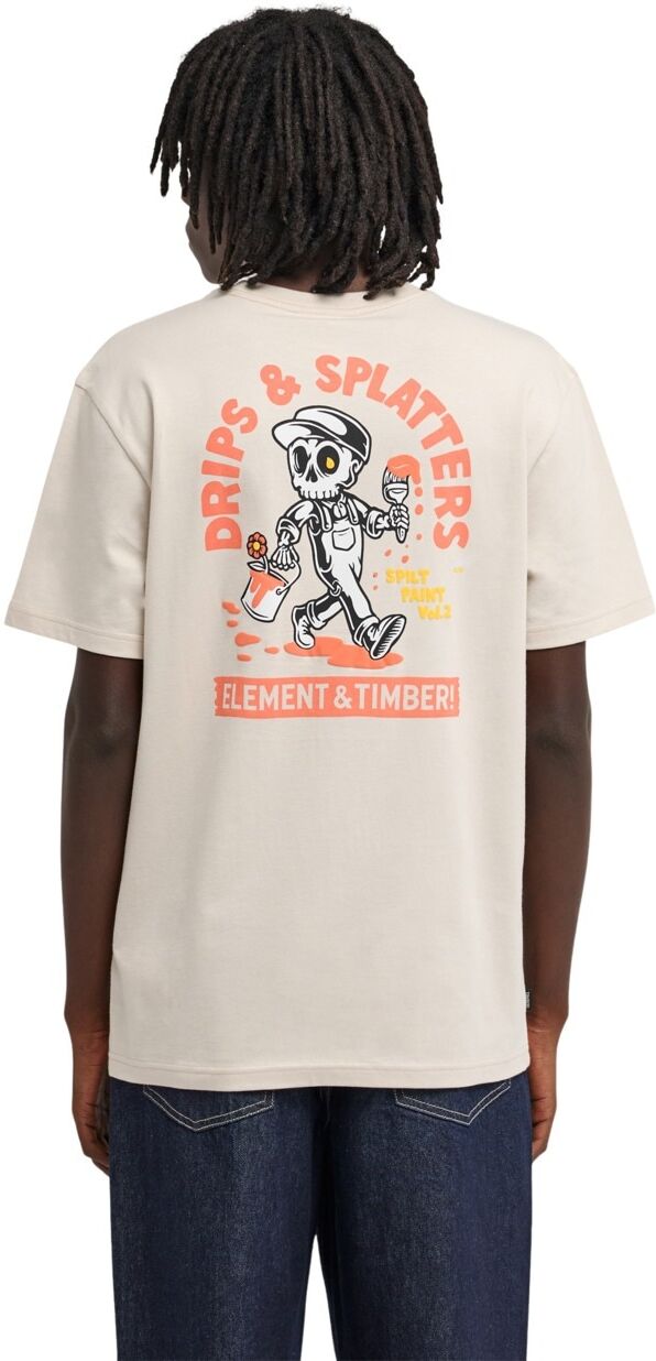 T-Shirt ELEMENT "Timber Drips", Herren, Gr. XL, beige (oat milk), Obermaterial: 100% Baumwolle., Shirts T-Shirt oat milk XL