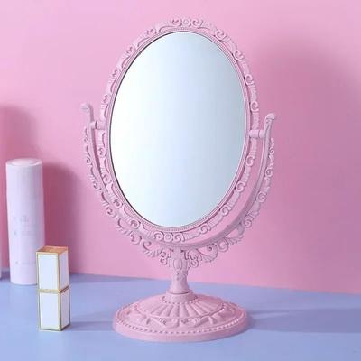 Uplift Essentials European Retro Heart Princess Vanity Mirror oblong Pink