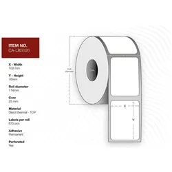 Capture, Etikettenrolle, Label 102x76, Core 25 (102 mm)