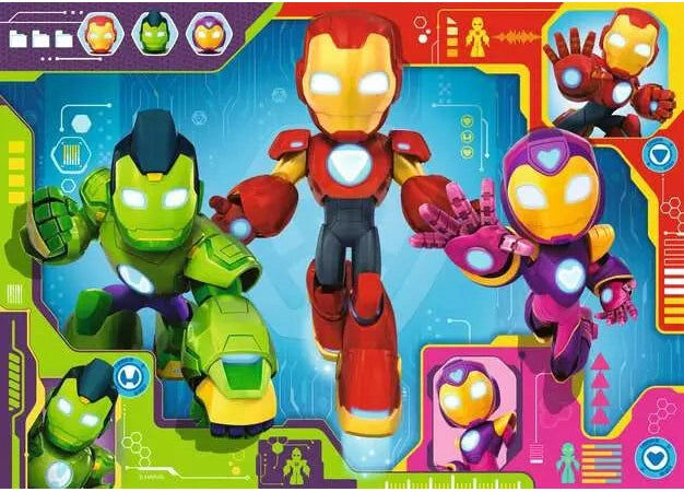 Ravensburger - Iron Man ; His Awesome Friends Giant Floor Puzzle, 24pc - 24 Pieces Puzzle for Kids