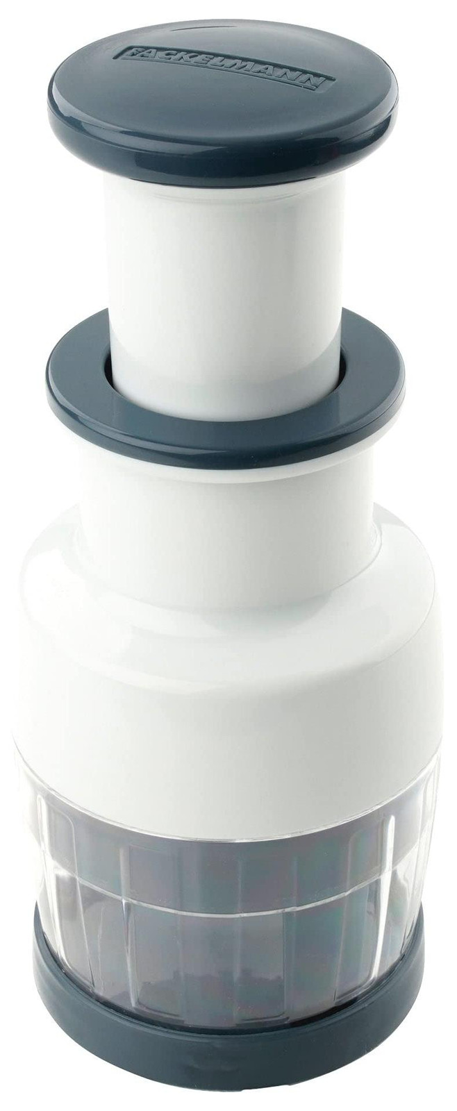 Fackelmann easyprepare Multihakker voor groente, ui en kruiden, wit/blauwgrijs, Ø 9,5 cm