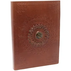 Leather Tigereye Notebook 17x12 cm