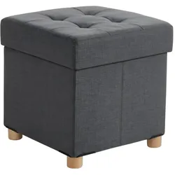 Relaxdays Hocker mit Stauraum Anthrazit
