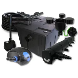 SunSun, Brunnen + Gartenteich, TeichFilter Set 60000l 72W UVC 100W Pumpe Schlauch Skimmer Springbrunnen