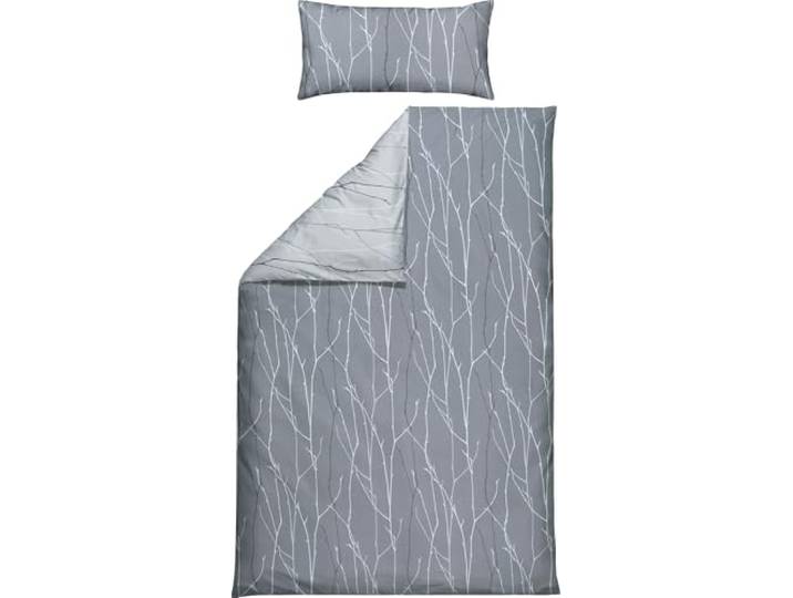 REDBEST Wendebettwäsche Microfaser grau Größe 1x 155x220 cm + 1x 40x80 cm
