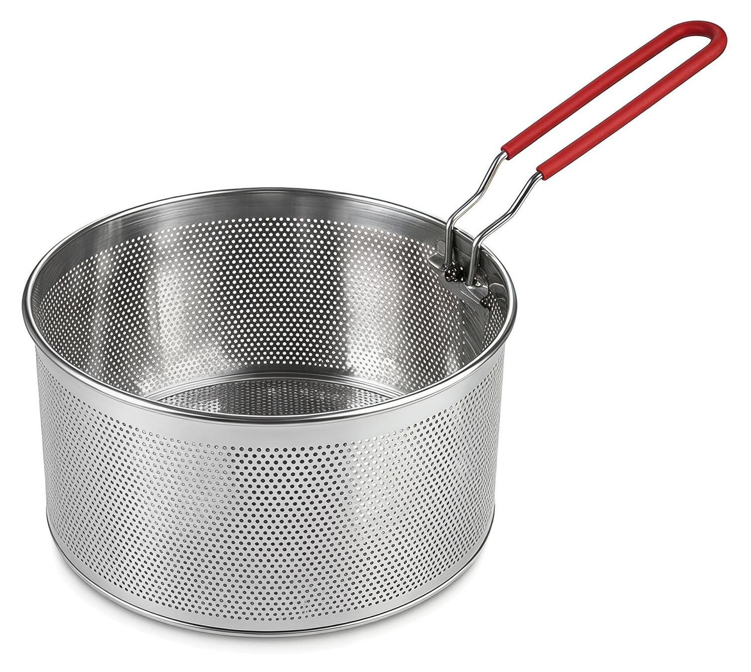 Merkloze frituurmand met verwijderbare zeef voor koken en stomen