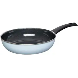 Riess Emaillepfanne 28cm, Pfanne + Kochtopf, Blau, Orange, Silber