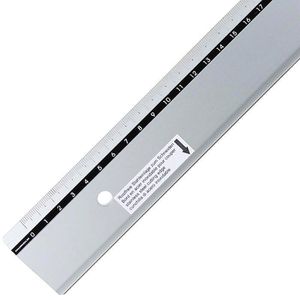 Rumold Schneidelineal 659-30, 30 cm, aus Aluminium, mit Stahlkante, rutschsicher