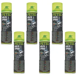 Petec Kältespray freeze -45 Grad 360 Grad Sprühkopf Set - 6 Stück - 71950