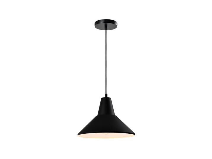 QUVIO Hanglamp retro - Simplistisch design - D 28 cm - Zwart