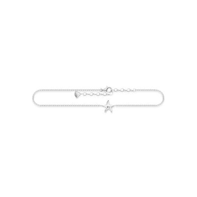 Fußkette THOMAS SABO "Seestern-Optik", silberfarben, Fußketten, Damen, Silber 925 (recycelt)