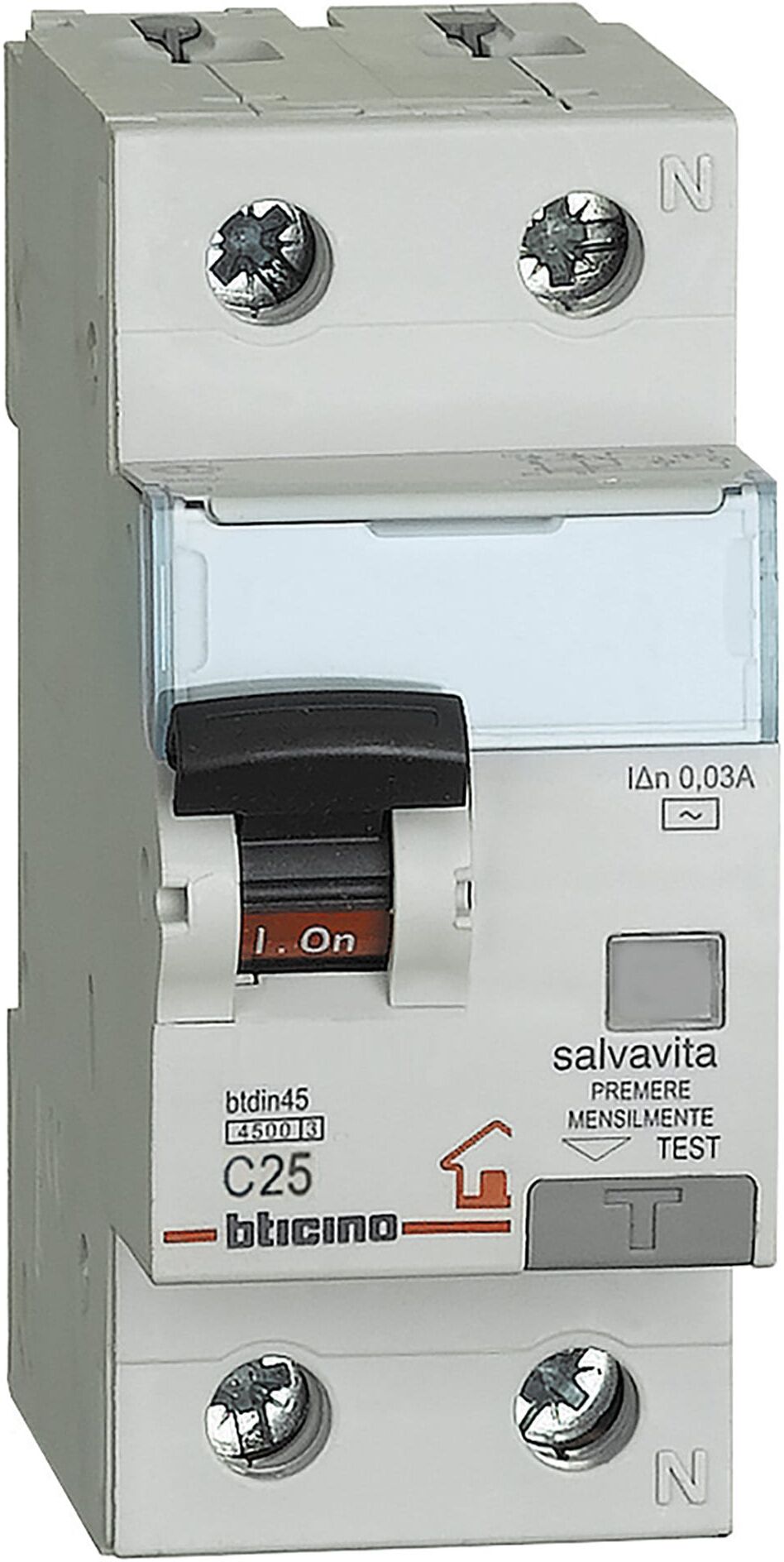 BTicino 3 MAGNETOTERMICI DIFFERENZIALI  1P+N 25A 4,5KA 30mA 2 MODULI