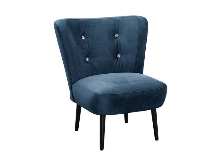 58 aufm Kessel Sessel Cocktailsessel Kayleigh Samtvelours dunkelblau (Lieferung bis Verwendungsstelle, 1-St., Cocktailsessel), Bezug und Farbe individuell wählbar für persönliches Wohnambiente