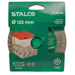 125-mm-Turbo-Diamantscheibe zum schnellen Schneiden von Baumaterialien STALCO S-29412