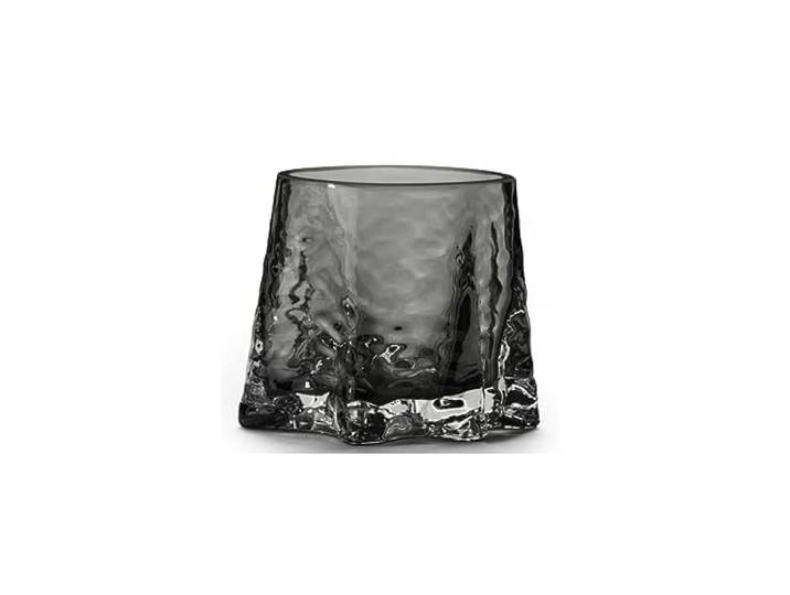 Cooee Design Gry Tealight Bougie Chauffe-Plat en Verre fumé cendré