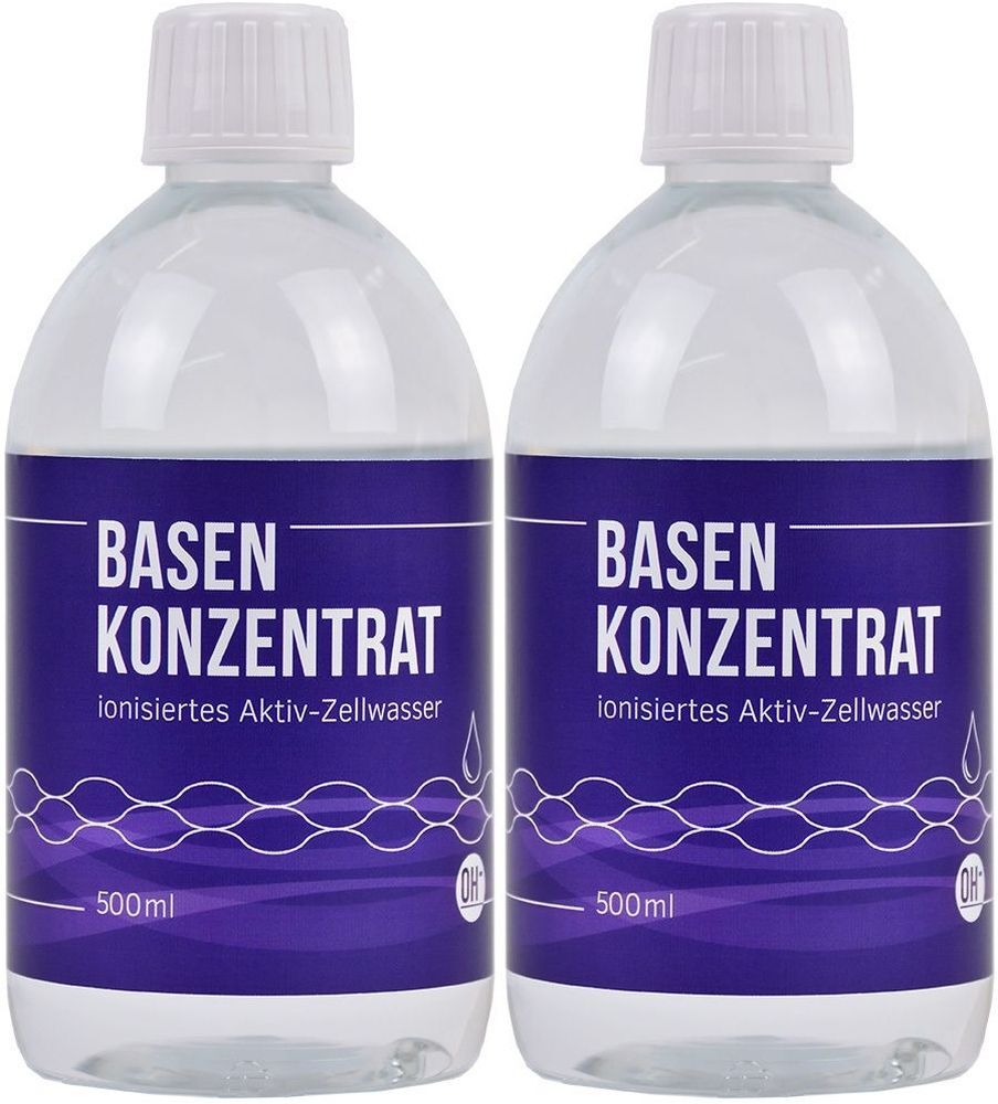 Hecht Pharma Basen Konzentrat ionisiertes Aktiv-Zellwasser 2x 2x500 ml Flüssigkeit zum Einnehmen