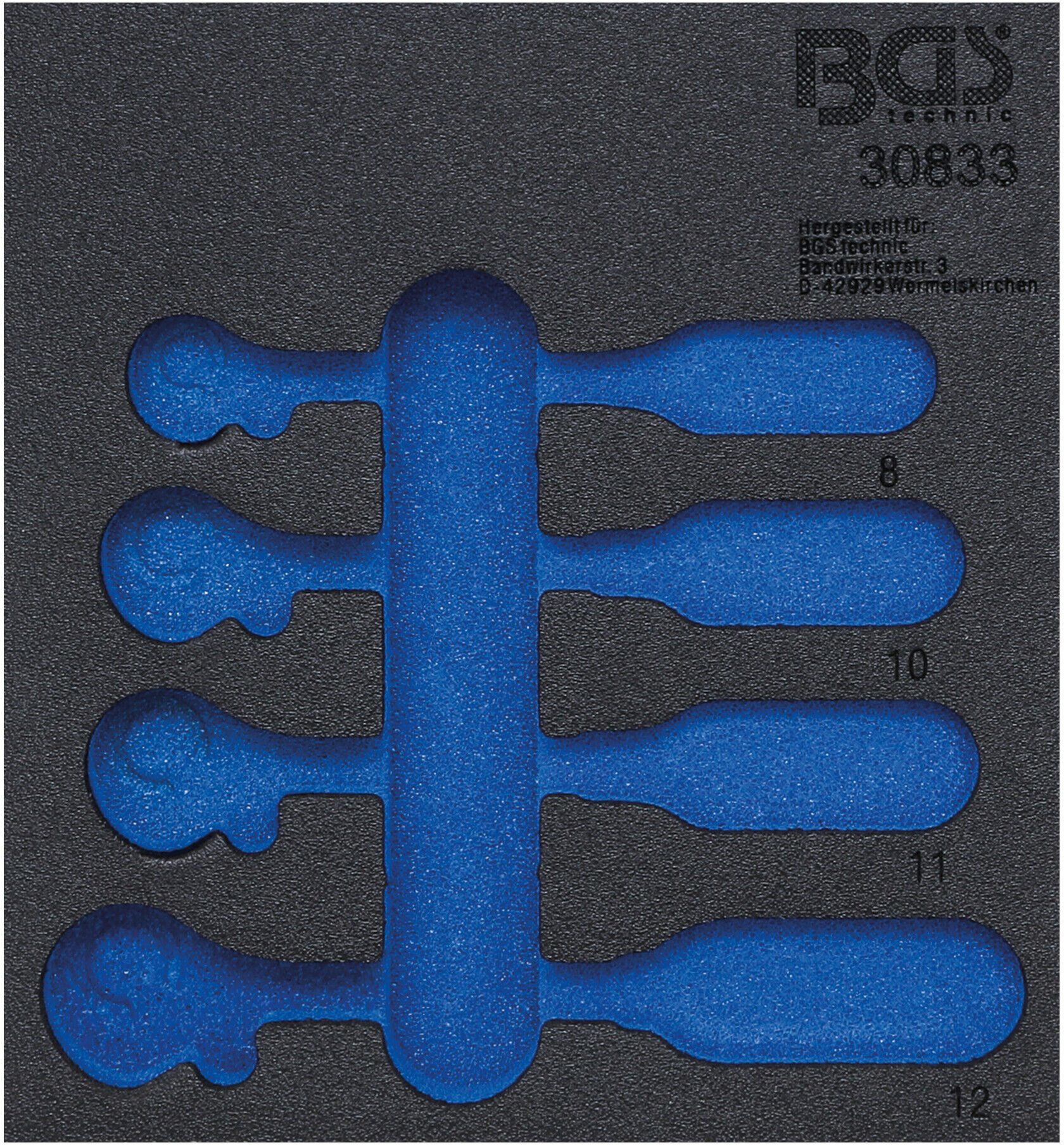 BGS Werkstattwageneinlage 1/6 30833-1, leer, für Art. 30833 ; BGS technic)