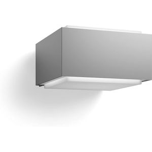 Philips Wandleuchte Hedgehog, aus Aluminium, für außen (IP44), 230 V, Up & Down, grau, mit E27-Fassung