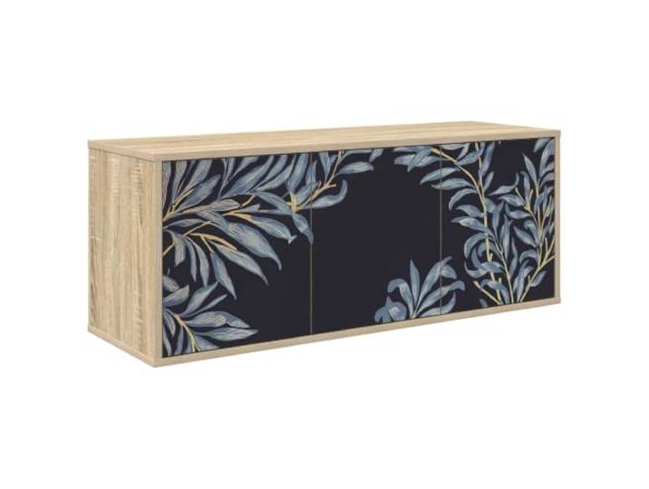 Kaorsrow TV-Lowboard Wandmontiert 102x33x40 cm Sonoma-Eiche Platzsparendes Hängeboard für Wohnzimmer und Schlafzimmer mit 3 Türen und viel Stauraum.