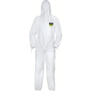 Uvex Schutzanzug classic Einwegschutz-Overall, weiß, Größe XL, mit Kapuze, Einweg-Overall, PSA-Kategorie 3 Typ 5/6