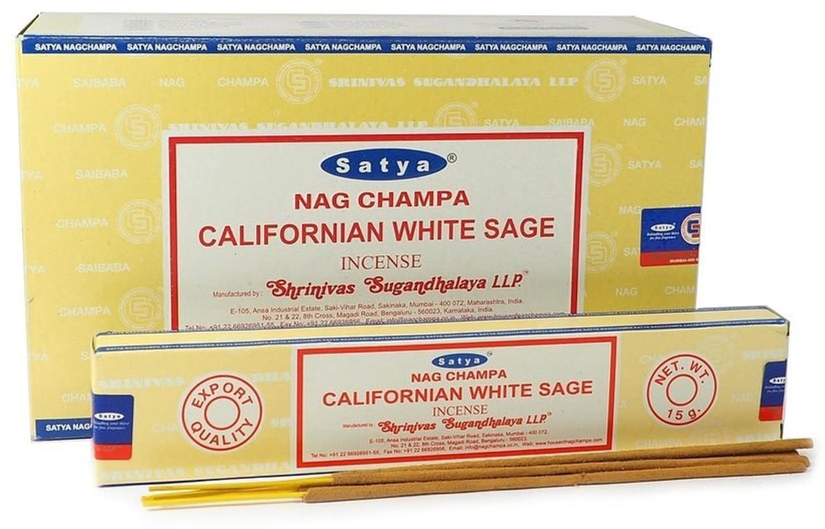 Nag Champa wierookstokjes Californian White Sage, 12 x 15 gram