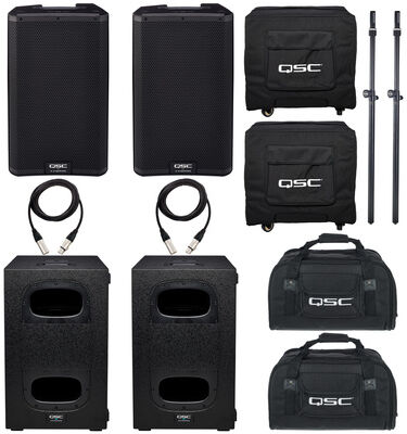 QSC K8.2/KS112 Power Bundle Schwarz