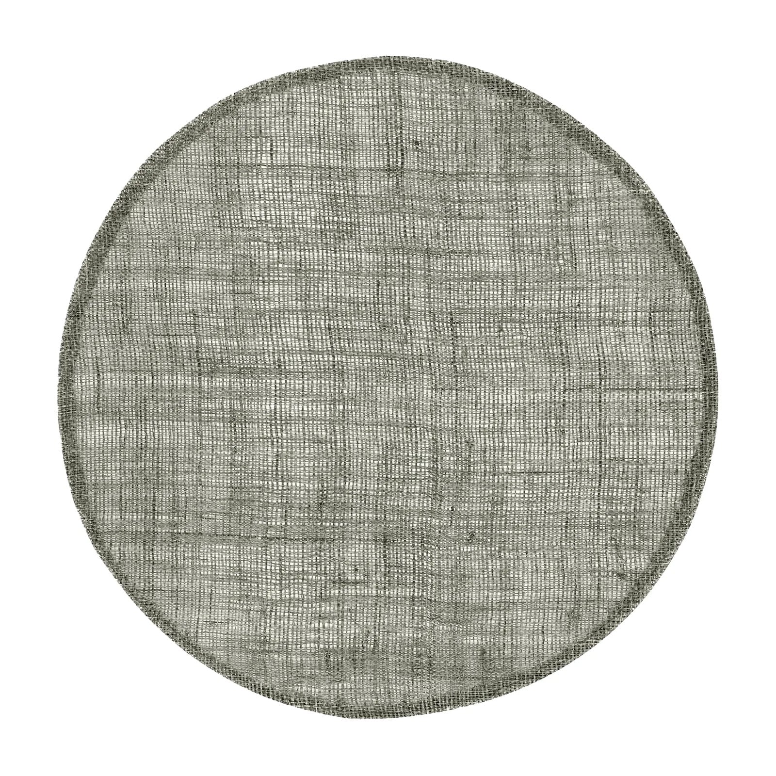 Dixie linnen placemat rond donkergrijs