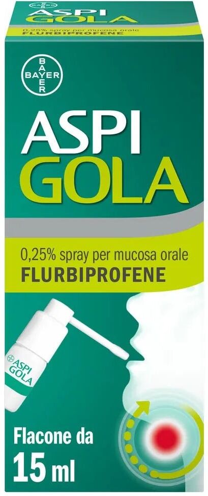Bayer Aspi Mal di Gola Spray Antidolorifico 15 ml 0.25%
