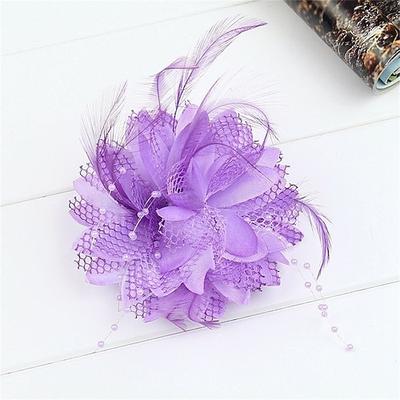 feder braut haarnadel headwear hochzeit tanz haarschmuck kopf blume handgelenk tragen blume diy kopf blume