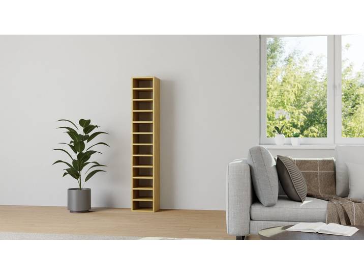 Hoher Weinschrank nach Maß Eiche Natur geölt