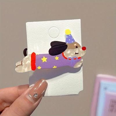 Uplift Treasures 5 Pack Cute Cartoon Hair Clips Dog & Cat Duckbill Hair Accessories For Girls And Party Styling c
