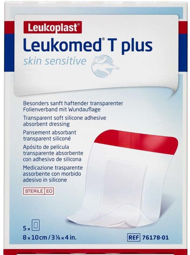 Leukoplast Leukomed T Plus Skin Sensitive 8x10 cm Medicinsk udstyr 5 stk