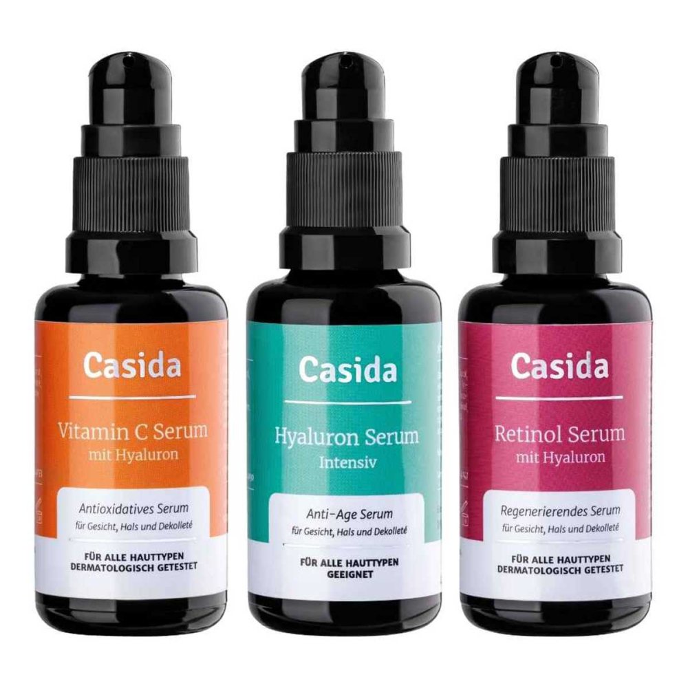 Casida GmbH Anti-aging Set Retinol Vitamin C Hyaluron Serum 16813053