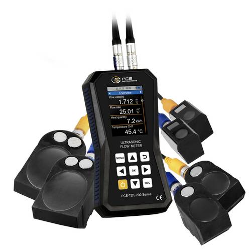 PCE Instruments Ultraschall-Durchflussmessgerät PCE-TDS 200 SML mit Sensoren für Rohrgrösse 20-108/50-700/315-6000mm