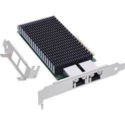 INLINE Dual 10-Gigabit Netzwerkkarte, 2x RJ45 10Gb/s, PCIe x8