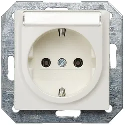 Siemens 5UB1515 DELTA i-system SCHUKO-Steckdose mit Beschriftungsfeld, titanweiß