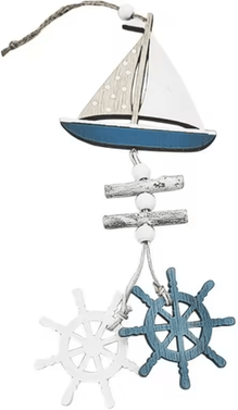 Inspire Picks Nautical Fishing Net Wall Decor Coastal Marine Hanging Ornament blue 2