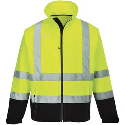 Warnschutz Softshelljacke "S425" Kontrast - XXL - gelb/marine