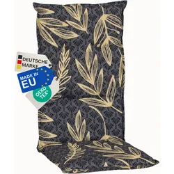 NYVI Gartenstuhl-Auflage Barcelona – Hochlehnerauflage für Gartenstühle Anzahl:1x;Dessin:Goldene Blätter