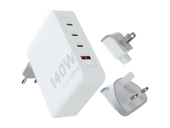 Xtorm GaN-Ultra Travel Charger 140W USB-C USB-A Oplader Wit