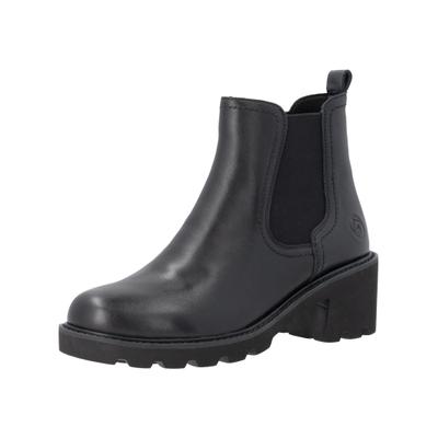 Stiefelette REMONTE "Remonte Stiefelette Leder/Textil", Damen, Gr. 38, schwarz, Leder, Textil, Schuhe Stiefelette
