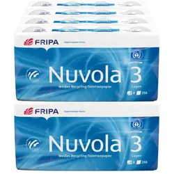 Toilettenpapier Fripa Tissue NUVOLA 3 hochweiß 3-lagig 48 Rollen/Paket x 250 Blatt a 12cm, 3-lagig, Plus3