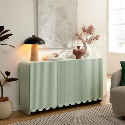 Dahlia Fluted and Scalloped Sideboard Storage Cabinet by Modway