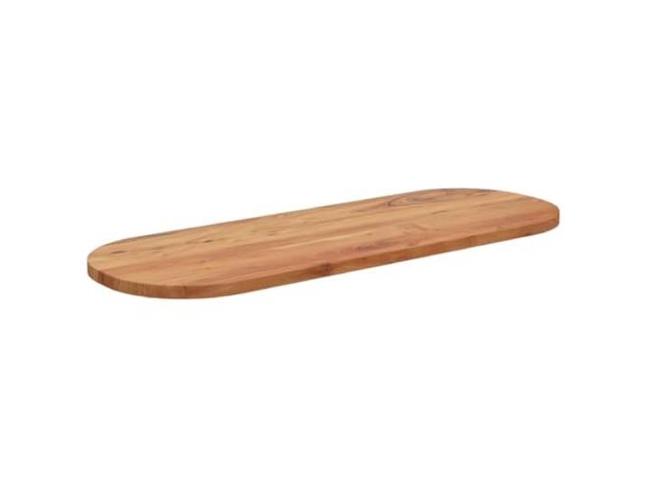 KTHLBRH Tischplatte oval 140 x 50 x 3,8 cm Massivholz Akazie unbehandelt Individuelle Oberfläche Esstischauflage vielseitiger Ersatz