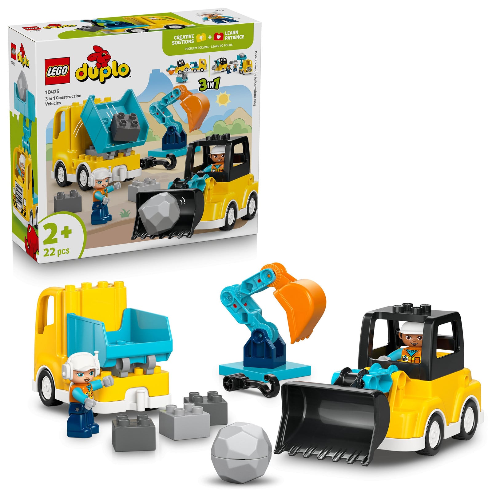 LEGO DUPLO Mijn Stad Bouwvoertuigen 3-in-1 10475