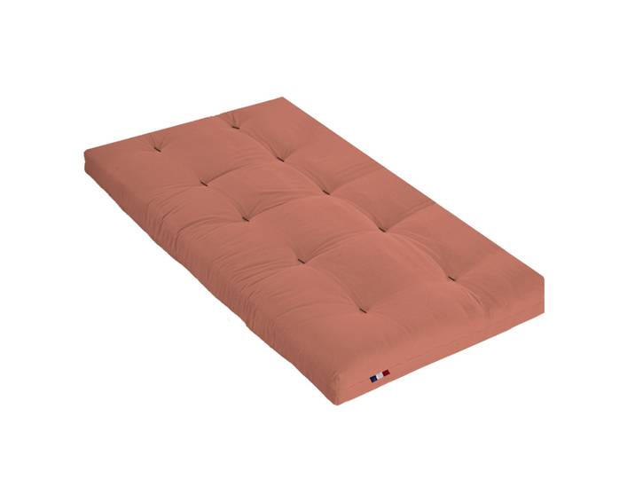 Matelas futon terracotta coeur en mousse à mémoire de forme 90x200
