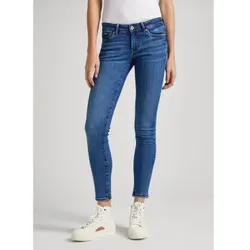 Pepe Jeans für Damen. PL204583XW6 Blaue Skinny-Jeans mit niedriger Leibhöhe (27/30), Lässig, Baumwolle, Denim