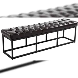 CLP Sitzbank Amun Kunstleder Schwarz braun/150 cm
