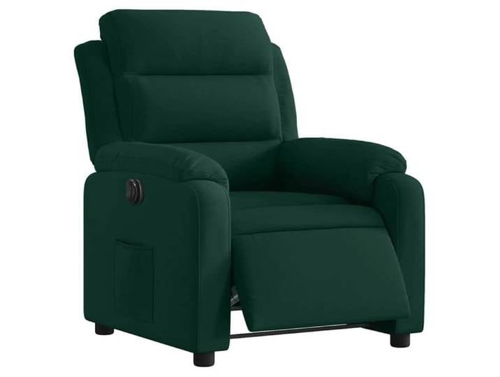 Soldes d'automne Vert Siège/Fauteuil - 75x92 5x100cm - Fauteuil inclinable électrique - Vert foncé - velours 9234934714517