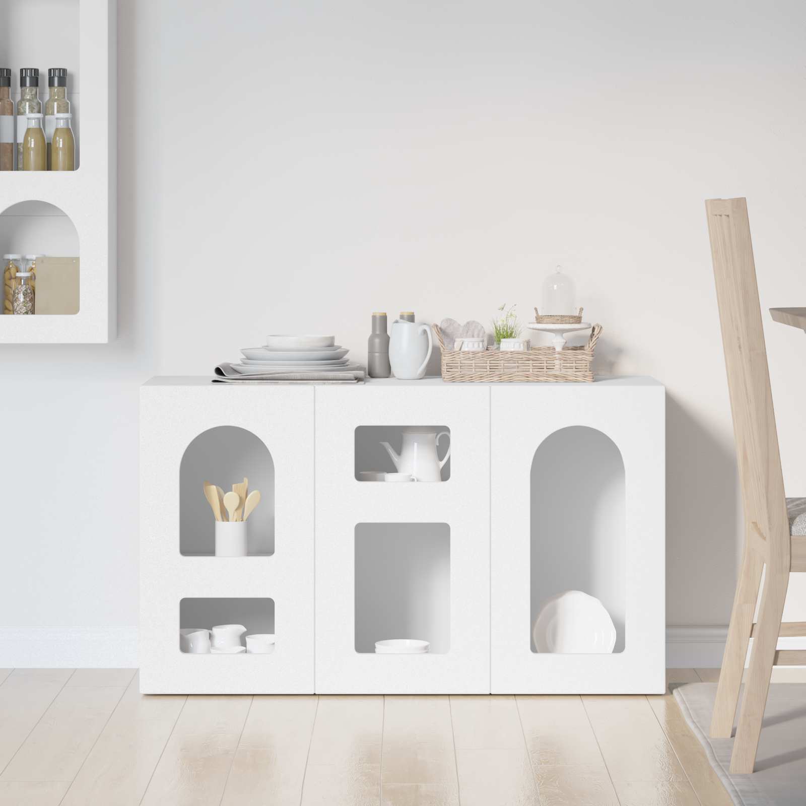 vidaXL Buffet ELST Blanc 100 x 35 x 59 cm Bois d'ingénierie